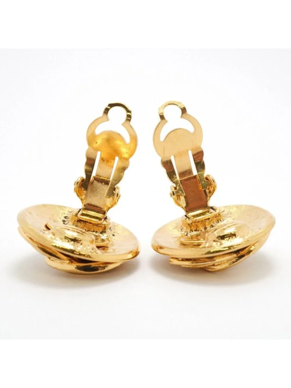 Chanel Earrings Vintage CC Logo Round